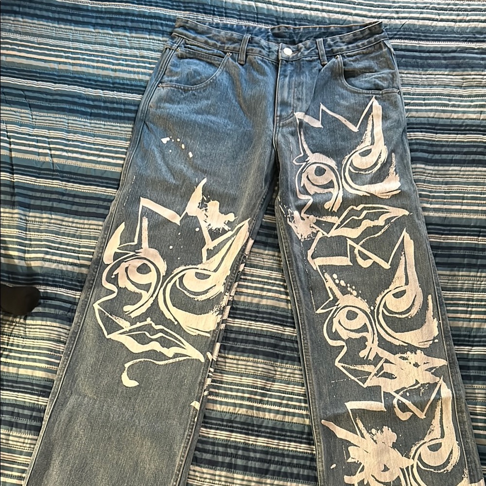 Fewocious Unique Graphic Denim Jeans